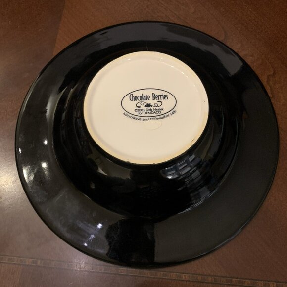 Chocolate Berries Hand-Painted 9” Bowl by DEMDACO - Orange - Picture 2 of 2